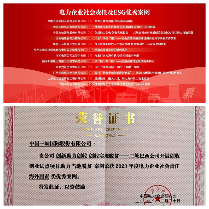 三峡国际海外履责获评2023电力企业社会责任及ESG优秀案例